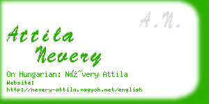 attila nevery business card